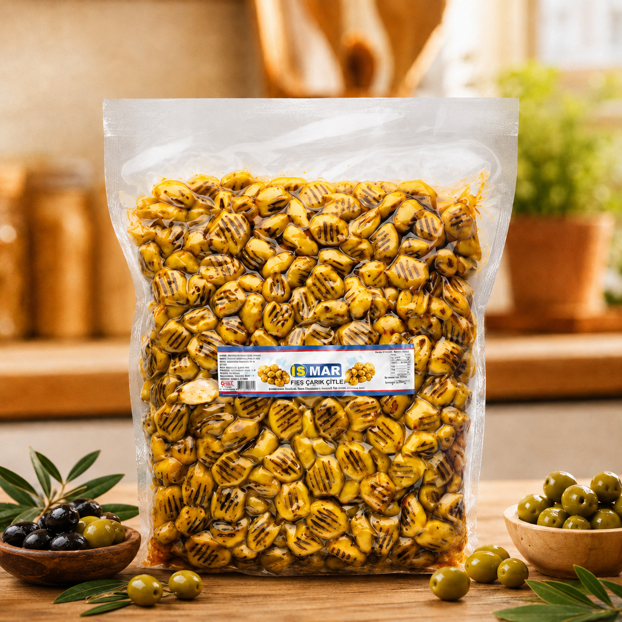 Grilled Green Olive